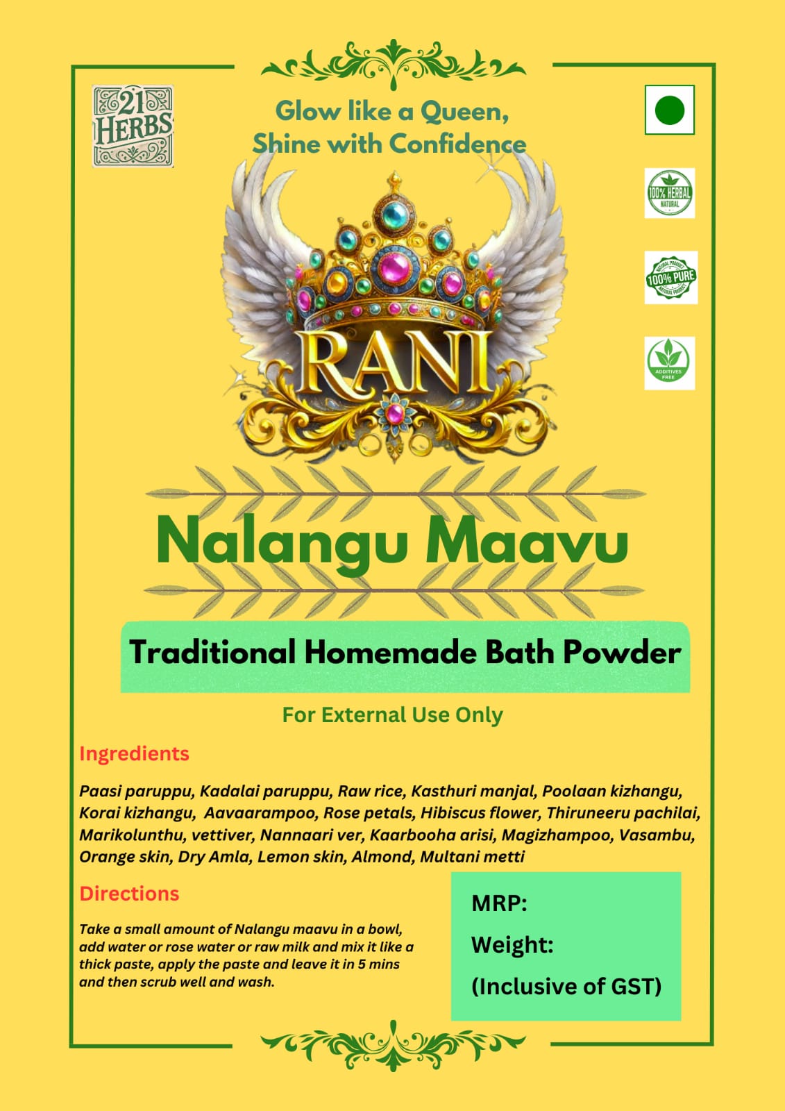 Nalangu Maavu (Herbal Bath Powder)